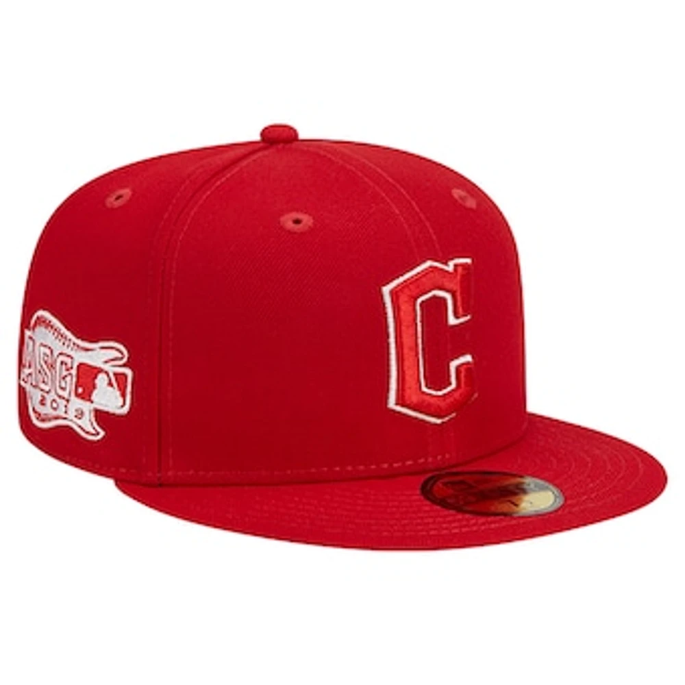 Men's New Era Red Cleveland Guardians Logo 59FIFTY Fitted Hat