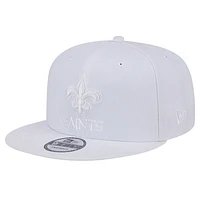 Men's New Era New Orleans Saints Main White on White 9FIFTY Snapback Hat