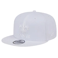 Men's New Era New Orleans Saints Main White on White 9FIFTY Snapback Hat