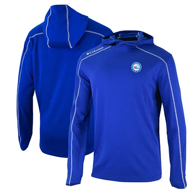 Men's Columbia  Blue Philadelphia 76ers Shotgun Pullover Hoodie