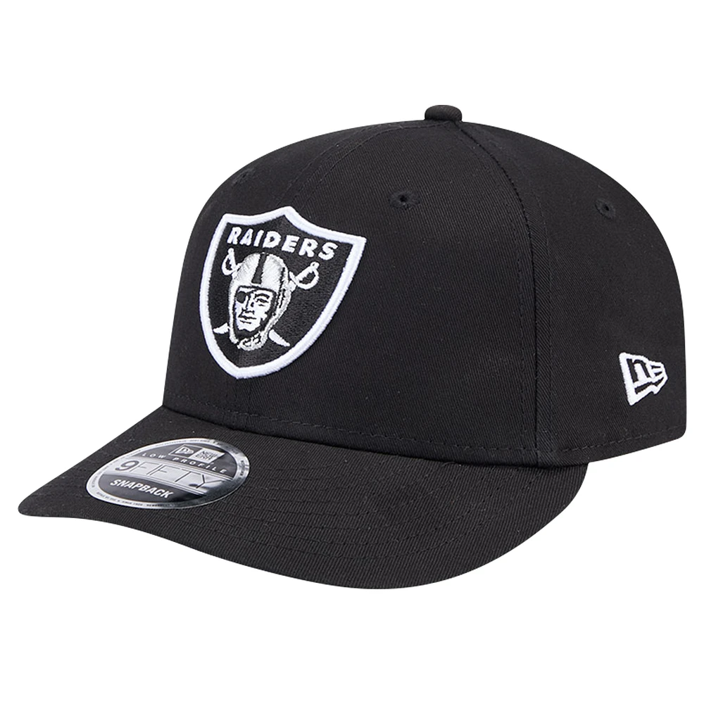 Men's New Era Black Las Vegas Raiders Main Low Profile 9FIFTY Snapback Hat