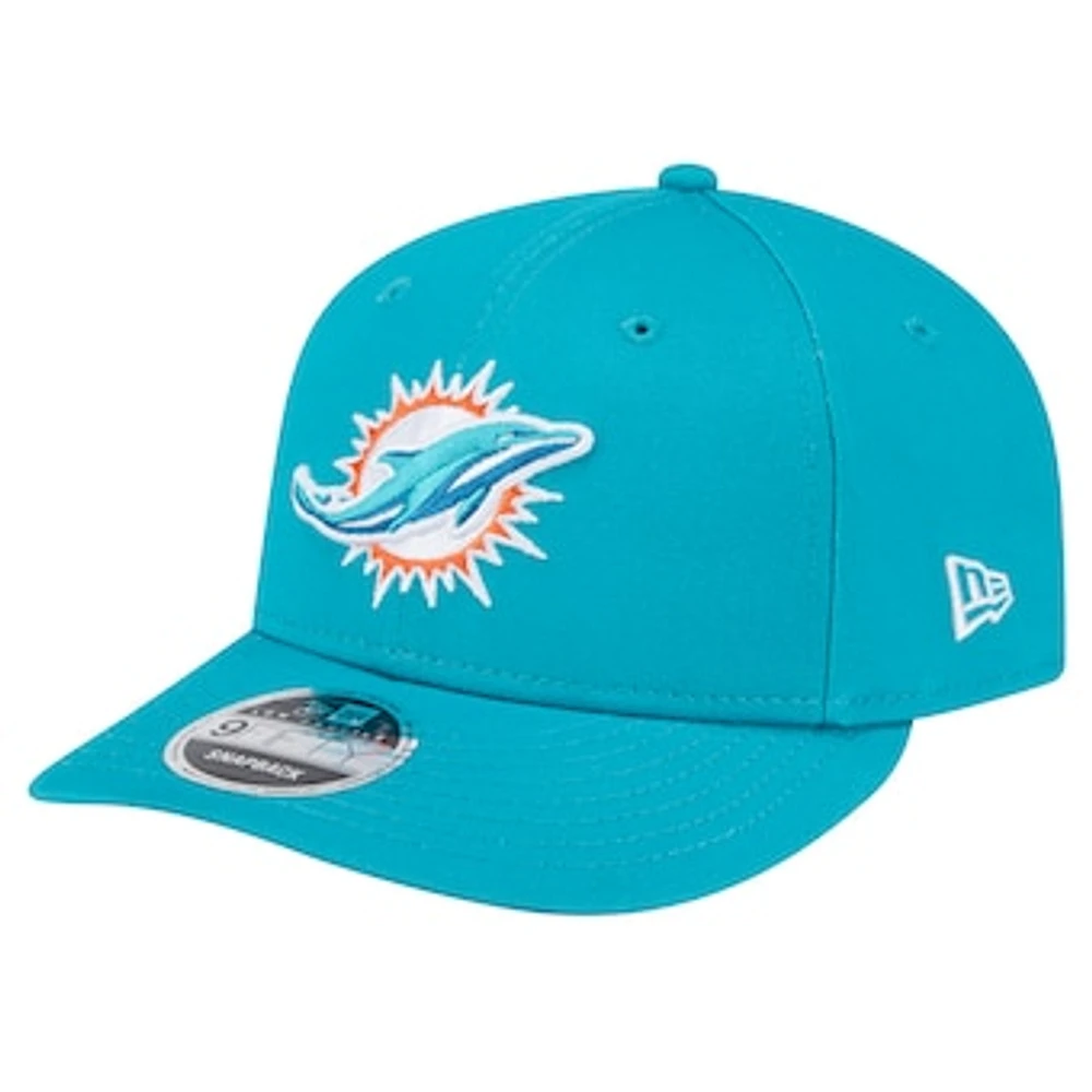 Men's New Era Aqua Miami Dolphins Main Low Profile 9FIFTY Snapback Hat