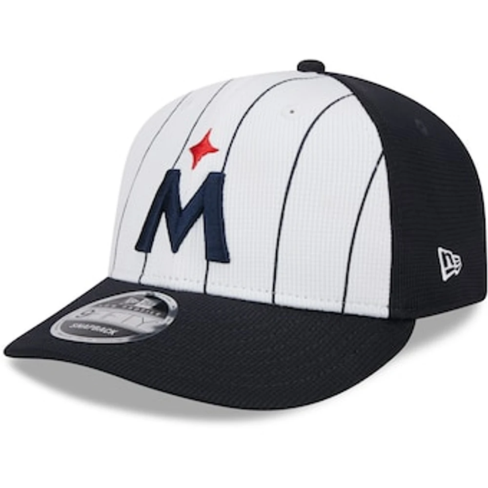 Men's New Era  White Minnesota Twins 2024 Batting Practice Low Profile 9FIFTY Snapback Hat