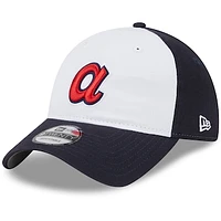 Youth New Era  White Atlanta Braves 2024 Batting Practice 9TWENTY Adjustable Hat