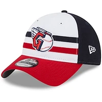 Youth New Era  White Cleveland Guardians 2024 Batting Practice 9TWENTY Adjustable Hat