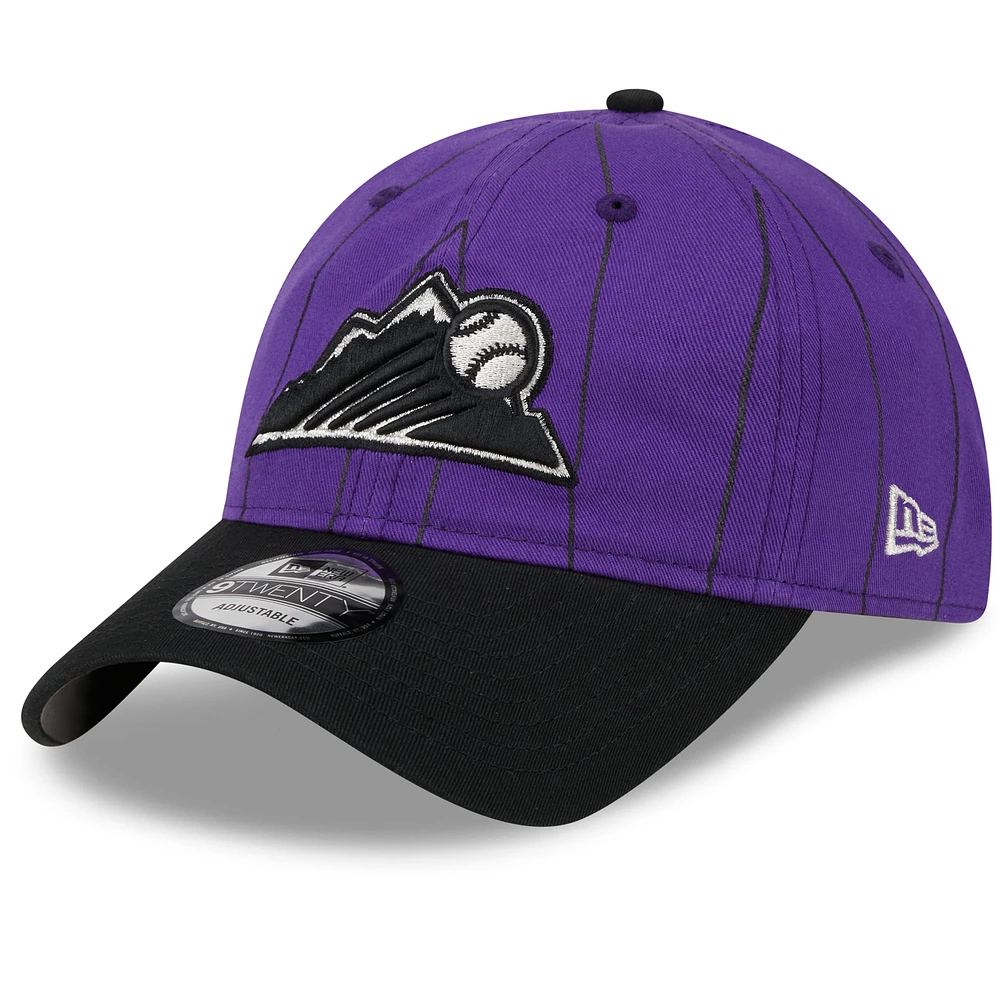 Men's New Era Purple Colorado Rockies 2025 Batting Practice 9TWENTY Adjustable Hat