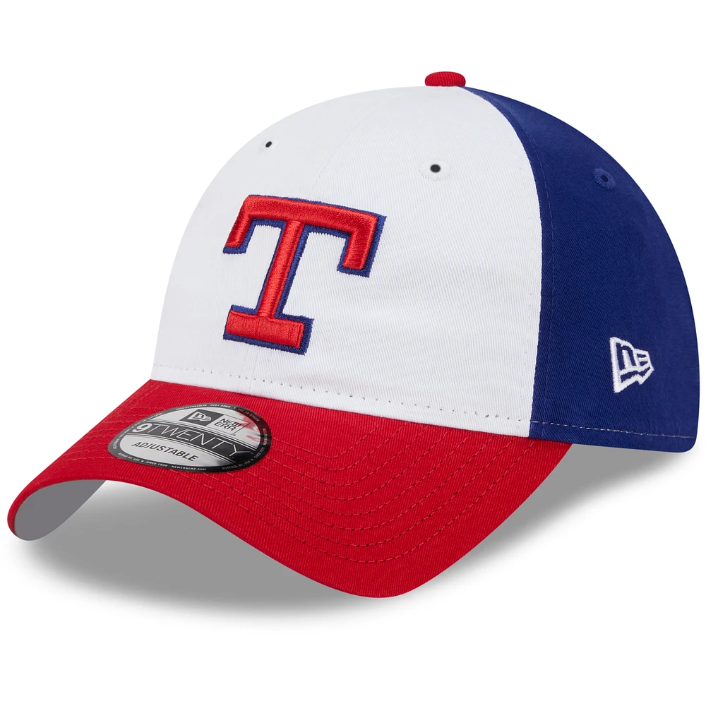 Youth New Era  White Texas Rangers 2024 Batting Practice 9TWENTY Adjustable Hat