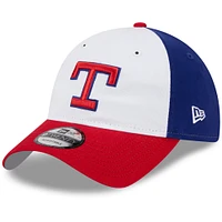 Youth New Era  White Texas Rangers 2024 Batting Practice 9TWENTY Adjustable Hat