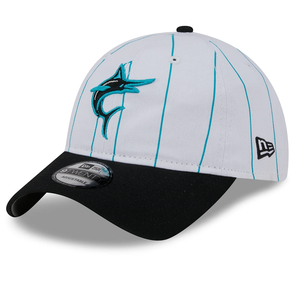 Men's New Era  White Miami Marlins 2024 Batting Practice 9TWENTY Adjustable Hat