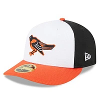 Men's New Era  White Baltimore Orioles 2024 Batting Practice Low Profile 59FIFTY Fitted Hat