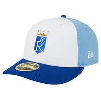 Men's New Era  White Kansas City Royals 2024 Batting Practice Low Profile 59FIFTY Fitted Hat