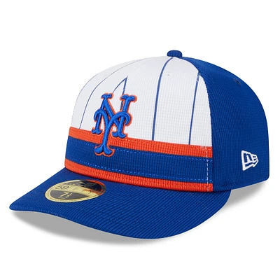 Men's New Era York Mets 2024 Batting Practice Low Profile 59FIFTY Fitted Hat