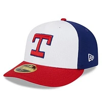 Men's New Era  White Texas Rangers 2024 Batting Practice Low Profile 59FIFTY Fitted Hat