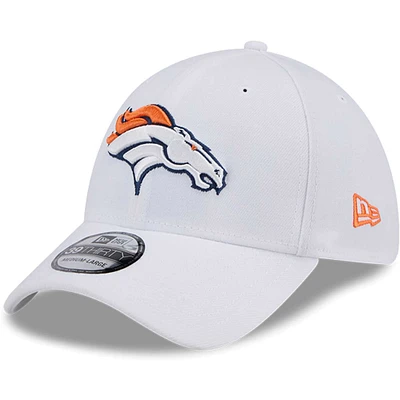 Men's New Era White Denver Broncos Main 39THIRTY Flex Hat