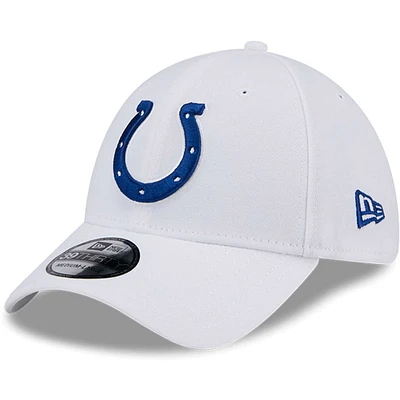 Men's New Era White Indianapolis Colts Main 39THIRTY Flex Hat