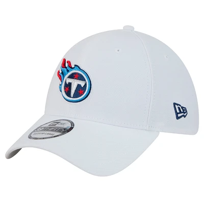 Men's New Era White Tennessee Titans Main 39THIRTY Flex Hat