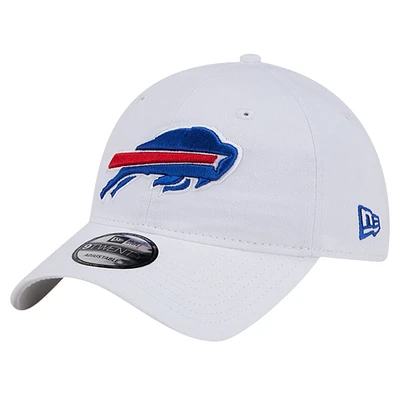 Men's New Era White Buffalo Bills Main 9TWENTY Adjustable Hat