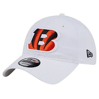 Men's New Era White Cincinnati Bengals Main 9TWENTY Adjustable Hat