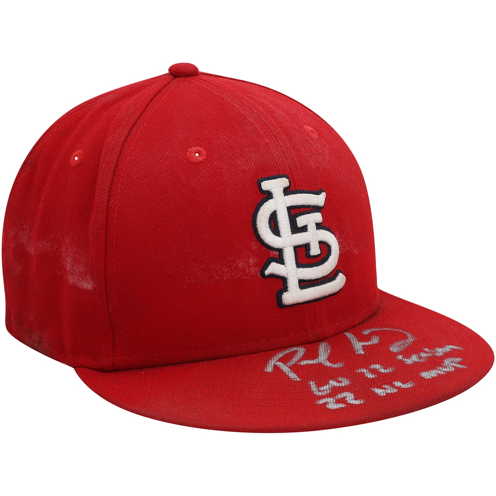 Paul Goldschmidt St. Louis Cardinals Autographed Game-Used Red Cap from the 2022 MLB Season with Multiple Inscriptions