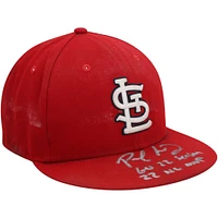Paul Goldschmidt St. Louis Cardinals Autographed Game-Used Red Cap from the 2022 MLB Season with Multiple Inscriptions
