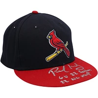 Paul Goldschmidt St. Louis Cardinals Autographed Game-Used Navy and Red Cap from the 2022 MLB Season with Multiple Inscriptions