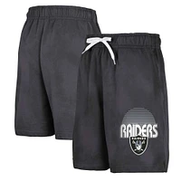 Youth Black Las Vegas Raiders Beach Bum Sun-Bleached French Terry Shorts