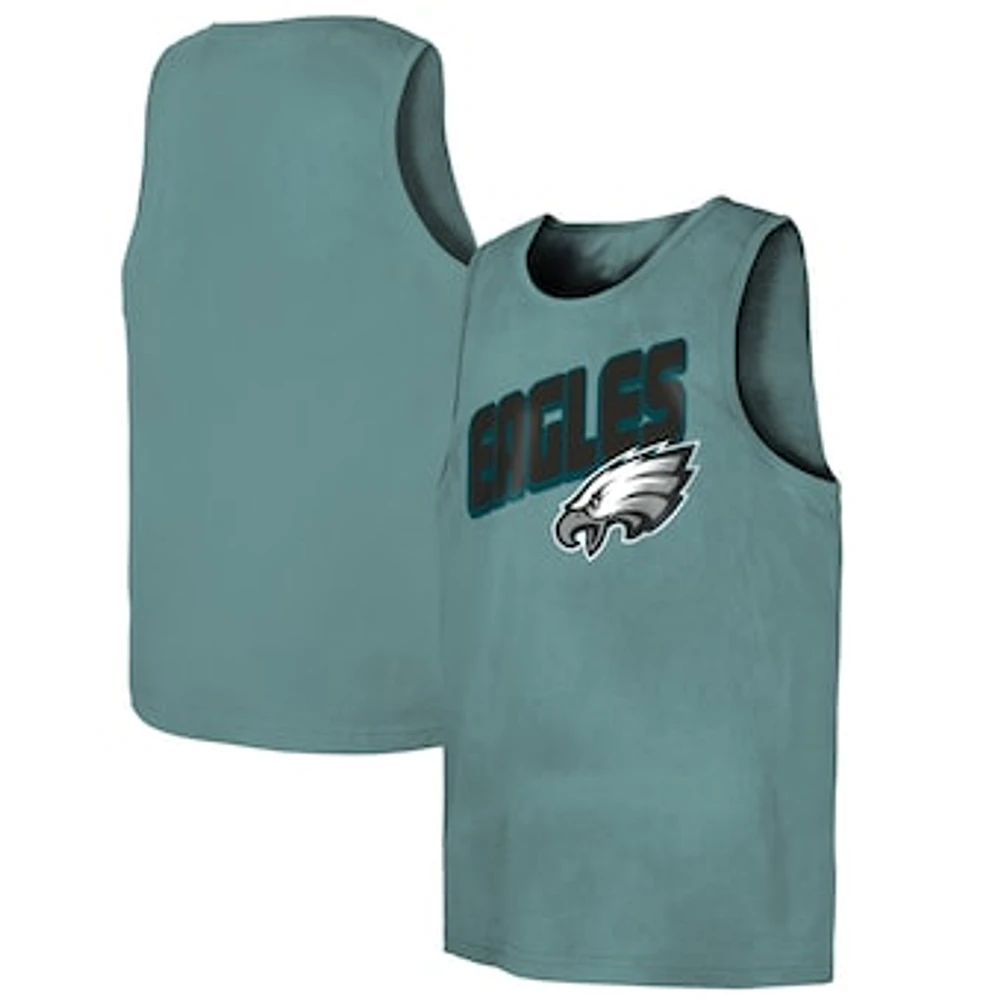 Youth Midnight Green Philadelphia Eagles Sun-Bleached Ride the Tide Tank Top