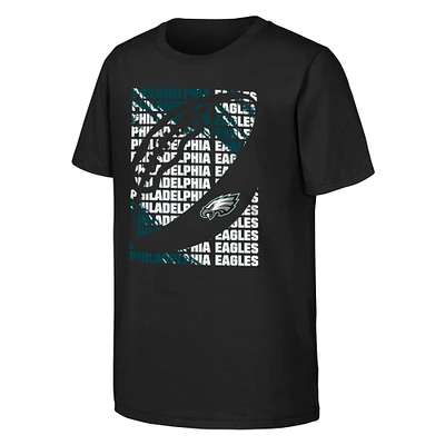 Youth Black Philadelphia Eagles Box T-Shirt