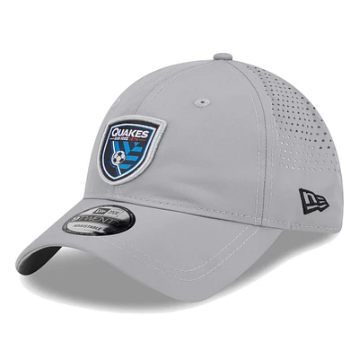 Men's New Era Gray San Jose Earthquakes Active 9TWENTY Adjustable Hat