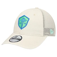 Men's New Era Tan Seattle Sounders FC Game Day 9TWENTY Adjustable Trucker Hat