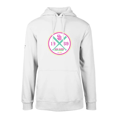 Men's Levelwear  White San Diego Padres City Connect Podium Strike Pullover Hoodie