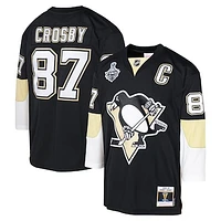 Youth Mitchell & Ness Sidney Crosby Black Pittsburgh Penguins 2008 Blue Line Player Jersey