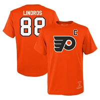 Youth Mitchell & Ness Eric Lindros Orange Philadelphia Flyers Name Number T-Shirt