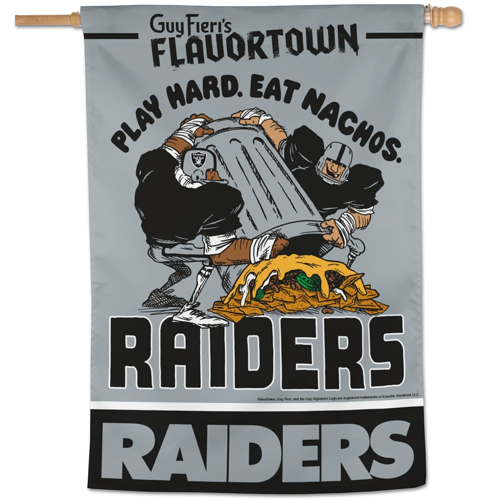 WinCraft Las Vegas Raiders NFL x Guy Fieri’s Flavortown 28" x 40" One-Sided Vertical Banner