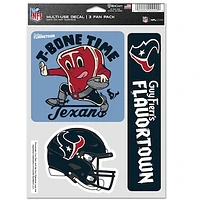 WinCraft Houston Texans NFL x Guy Fieri’s Flavortown 5.5'' x 7.75'' Three-Pack Fan Decal Set