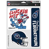 WinCraft Tennessee Titans NFL x Guy Fieri’s Flavortown 5.5'' x 7.75'' Three-Pack Fan Decal Set