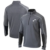 Men's Columbia  Black Utah Jazz Omni-Wick Shotgun 2.0 Quarter-Zip Pullover Top