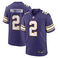 Men's Nike Alexander Mattison Purple Minnesota Vikings Classic Player Game Jersey