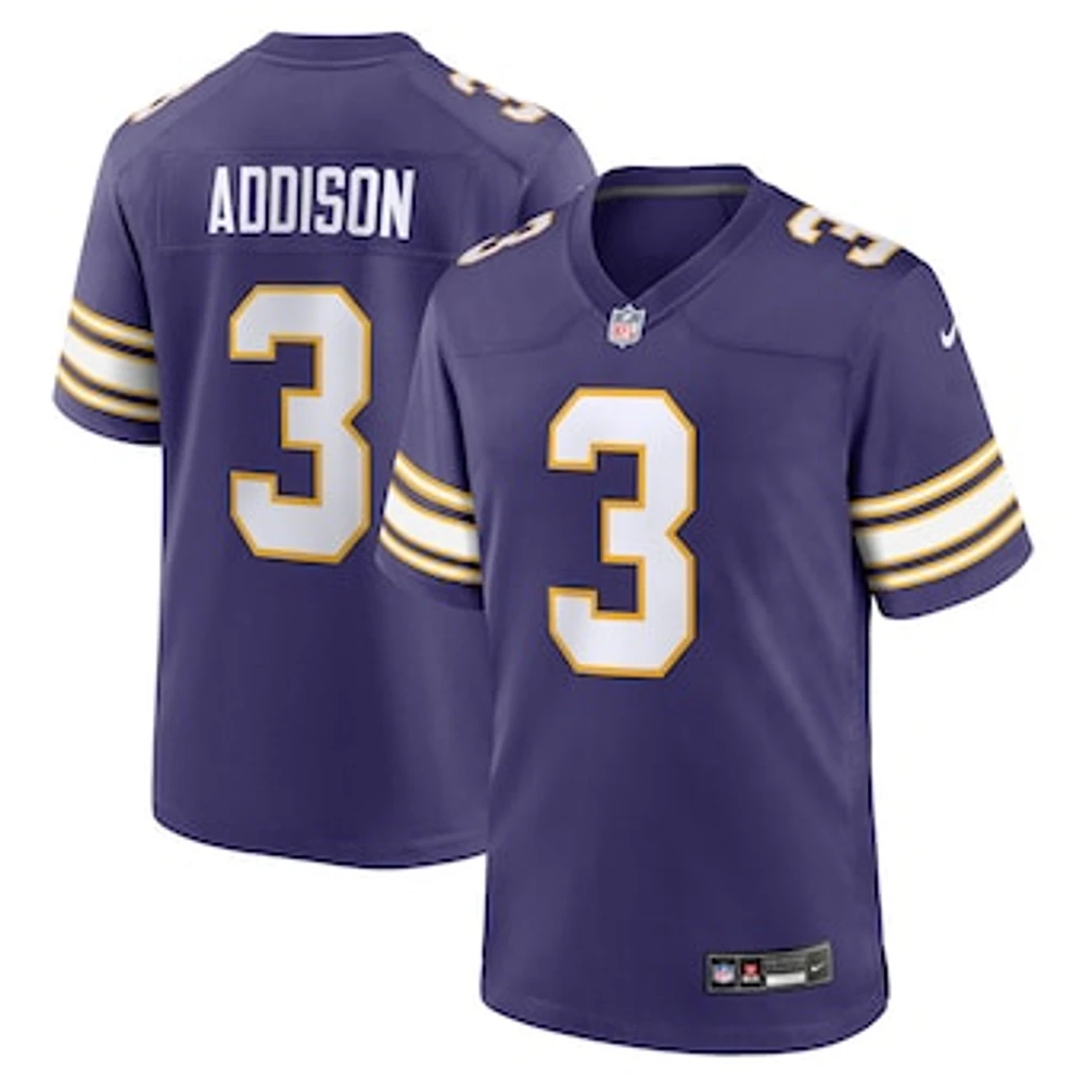 Men's Nike Jordan Addison Purple Minnesota Vikings Classic Player Game Jersey