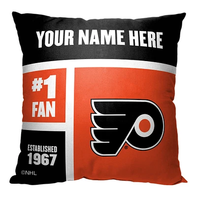 The Northwest Group Philadelphia Flyers 18'' x 18'' Personalized Throw Pillow