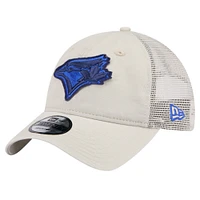 Men's New Era Stone Toronto Blue Jays Game Day Trucker 9TWENTY Snapback Hat