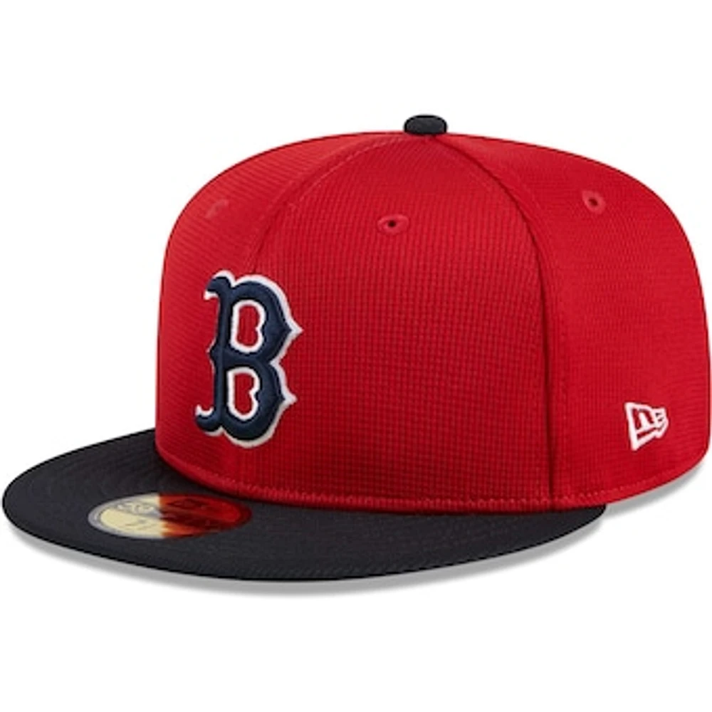 Men's New Era  Red Boston Red Sox 2024 Batting Practice On-Field 59FIFTY Fitted Hat