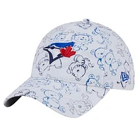 Toddler New Era White Toronto Blue Jays Animal 9FORTY Flex Hat