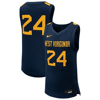 Youth Nike #24 Navy West Virginia Mountaineers Team Replica Basketball Jersey