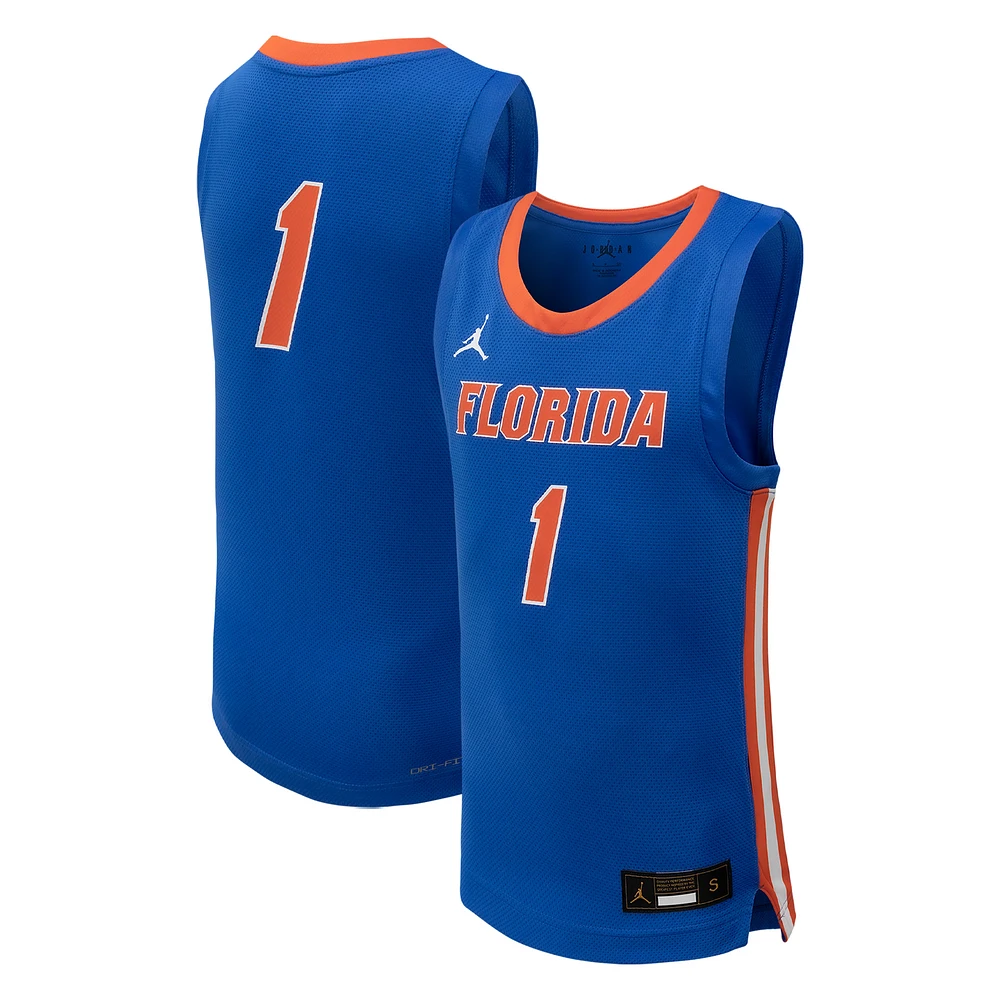 Youth Jordan Brand #1 Royal Florida Gators Team Replica Basketball Jersey