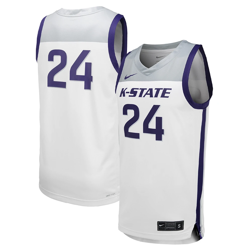 Unisex Nike #23 White Kansas State Wildcats Team Replica Basketball Jersey