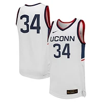 Men's Nike #34 White UConn Huskies Replica Basketball Jersey