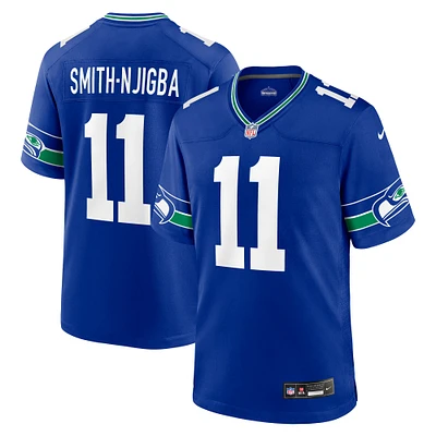 Men's Nike Jaxon Smith-Njigba Royal Seattle Seahawks Throwback Player Game Jersey