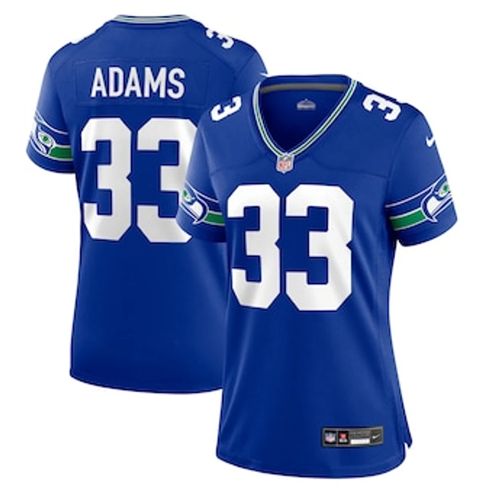 Women's Nike Jamal Adams Royal Seattle Seahawks Throwback Player Game Jersey