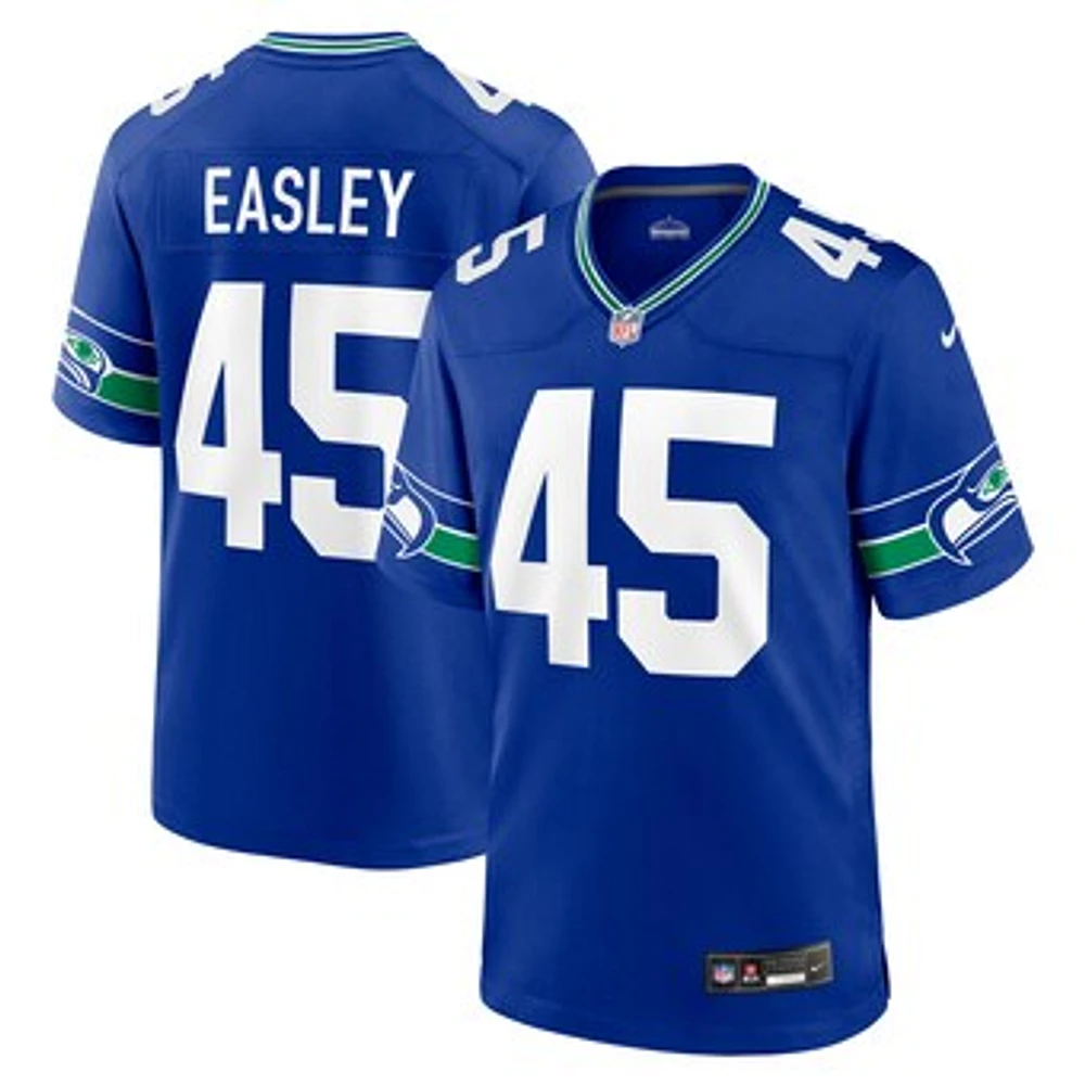 Men's Nike Kenny Easley Royal Seattle Seahawks Throwback Retired Player Game Jersey